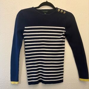 Polo Ralph Lauren Striped Pullover Sweater Women’s Small Dark Blue